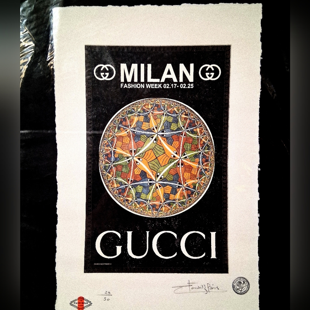 GUCCI, Milan Fashion Week, Limited Edition Print, Hand Signed By Fairchild Paris